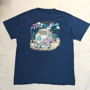 Comfort Colors Alpha Xi Delta Bucknell University 2019 Spring Formal Tee Navy L